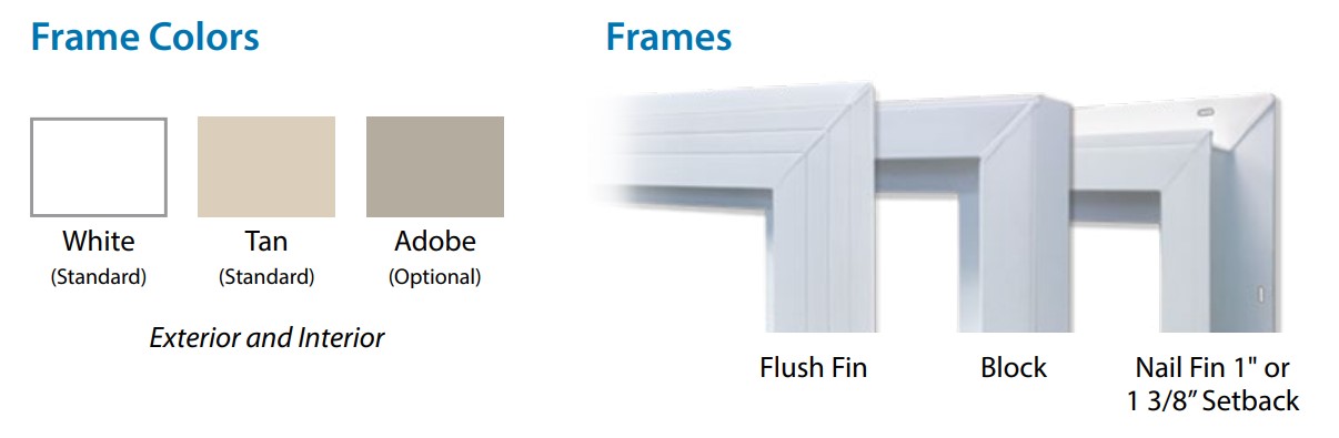 Frames and color options for Anlin Monte Verde Windows