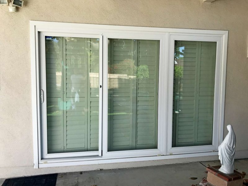 3 Panel Sliding Glass Doors Replacement in Palmdale California Energy
