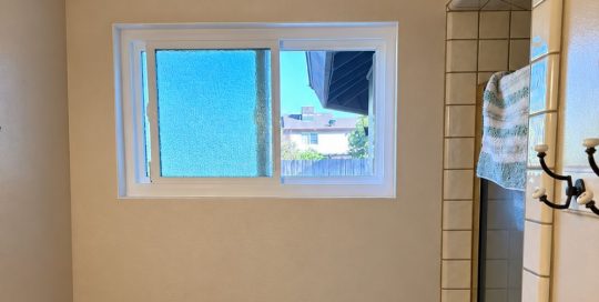 White Vinyl Sliding Window Installation in Los Angeles, CA